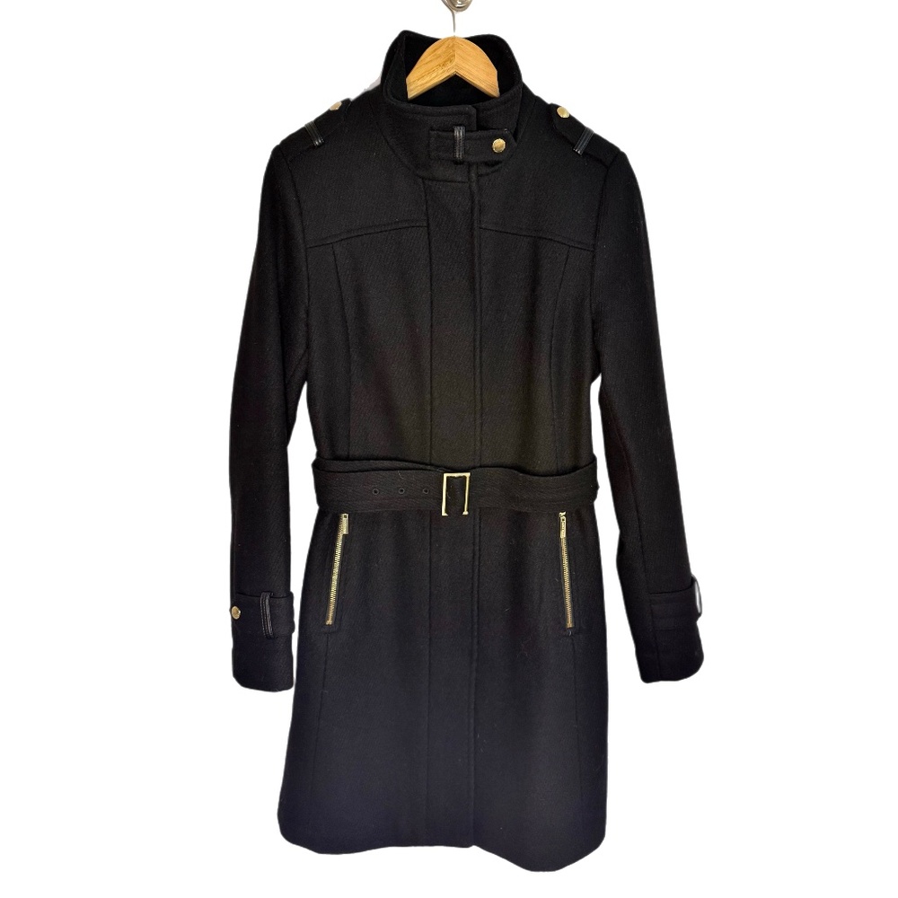 Cole Haan Signature black wool blend coat - Size 6